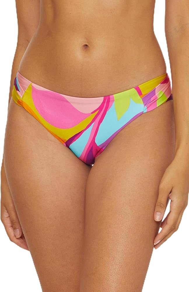 Trina Turk Women's Standard Lilleth Hipster Bikini Bottom, Floral Print, Cheeky Coverage, Swimwear Separates