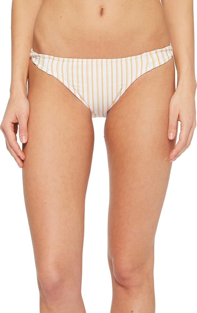 O'Neill Women's Standard Highway Stripe Twist Tab Side Bikini Bottom Swimsuit, Daisy, XL