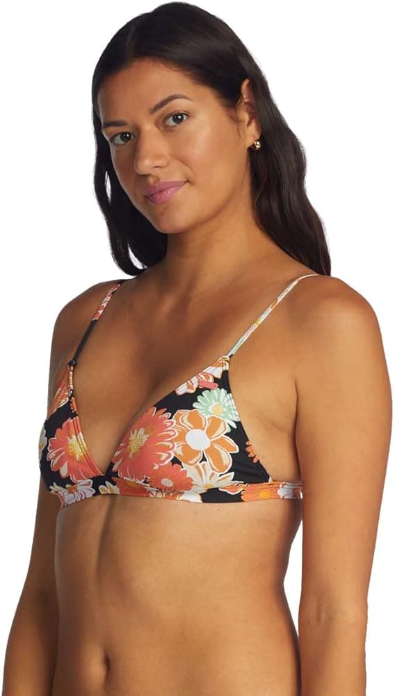 Roxy Beach Classics Fixed Triangle Bikini Top - Anthracite Boogie Chillen - XL