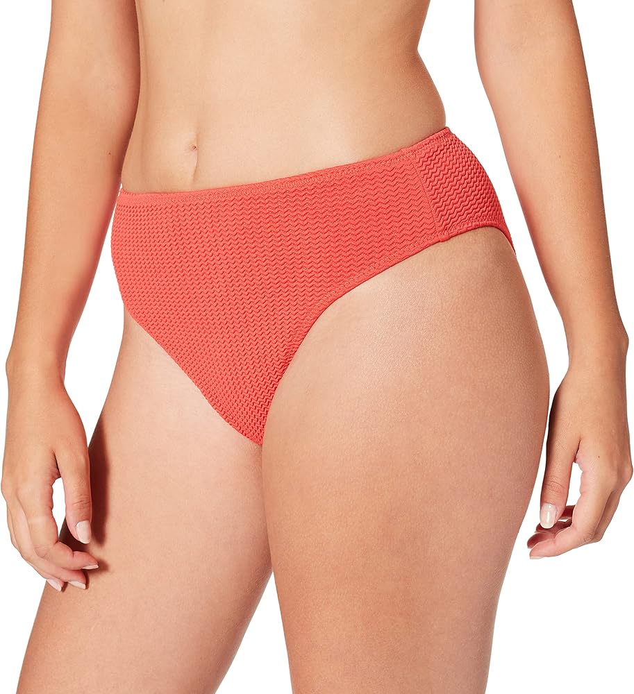 Seafolly Women's Standard Rise Cheeky Coverage Hi Leg Bikini Bottom Swimsuit