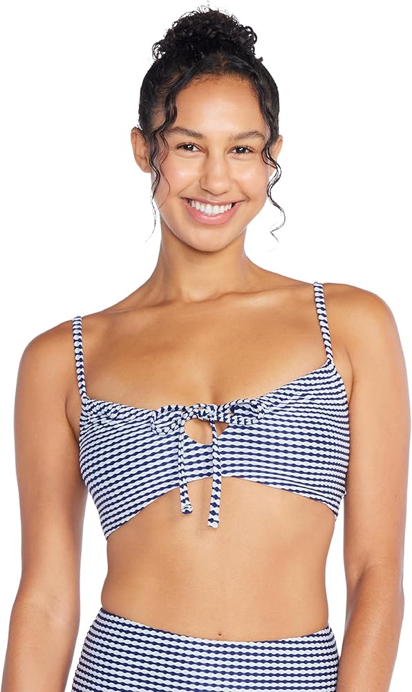 Speedo Women's Swimsuit Bikini Top Adjustable Square Neck