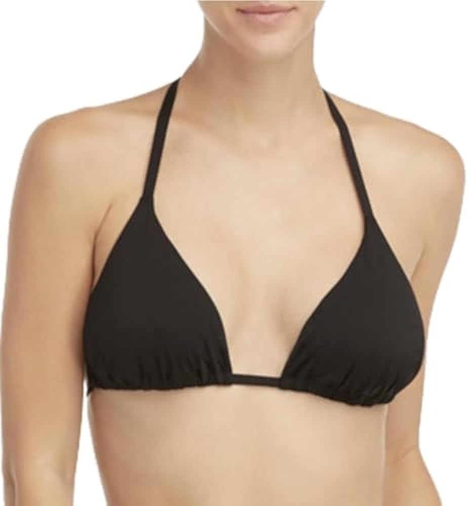 SPANX Womens' Triangle Bikini Top, Black, Large