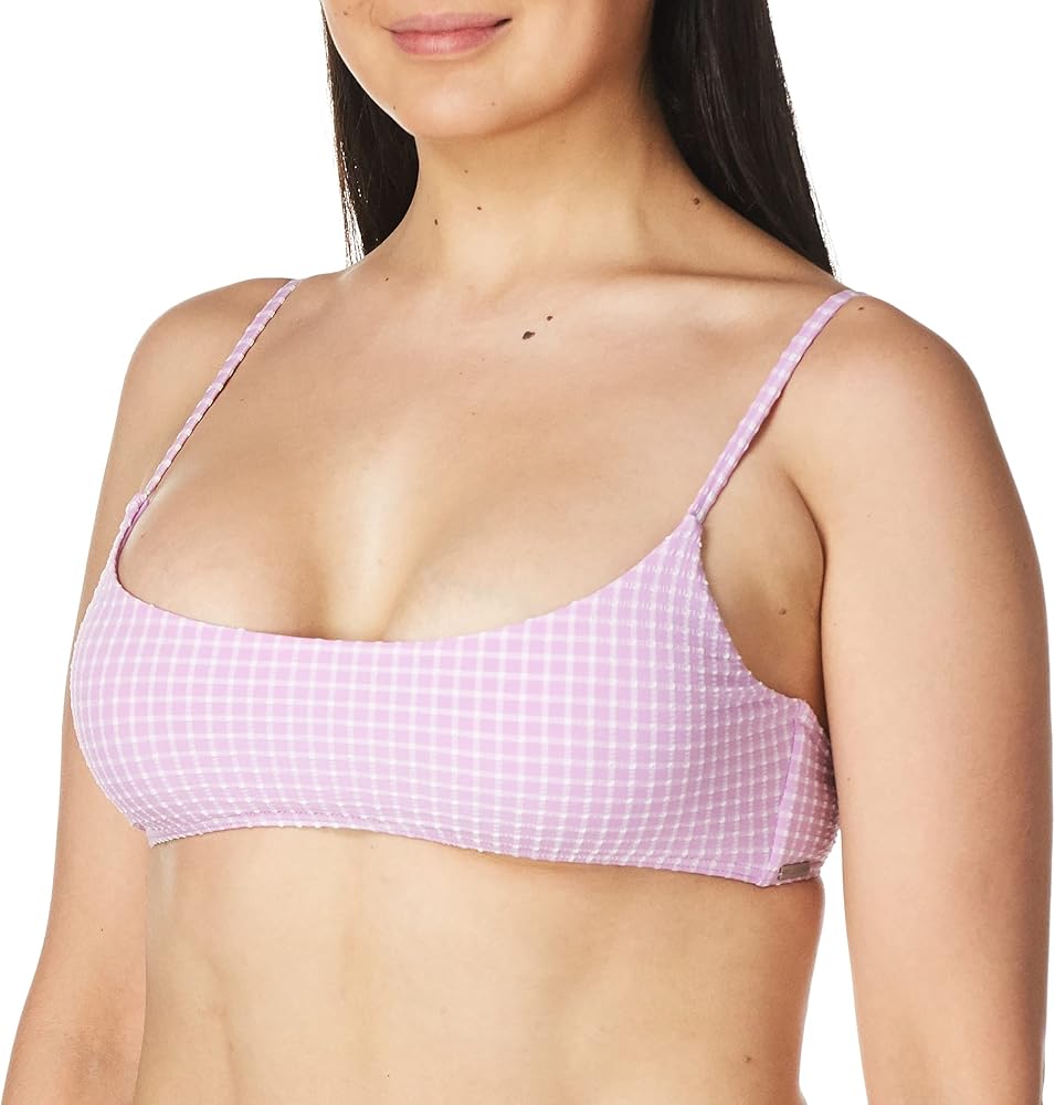 Billabong Women's Standard Surf Check Mini Crop Bikini Top