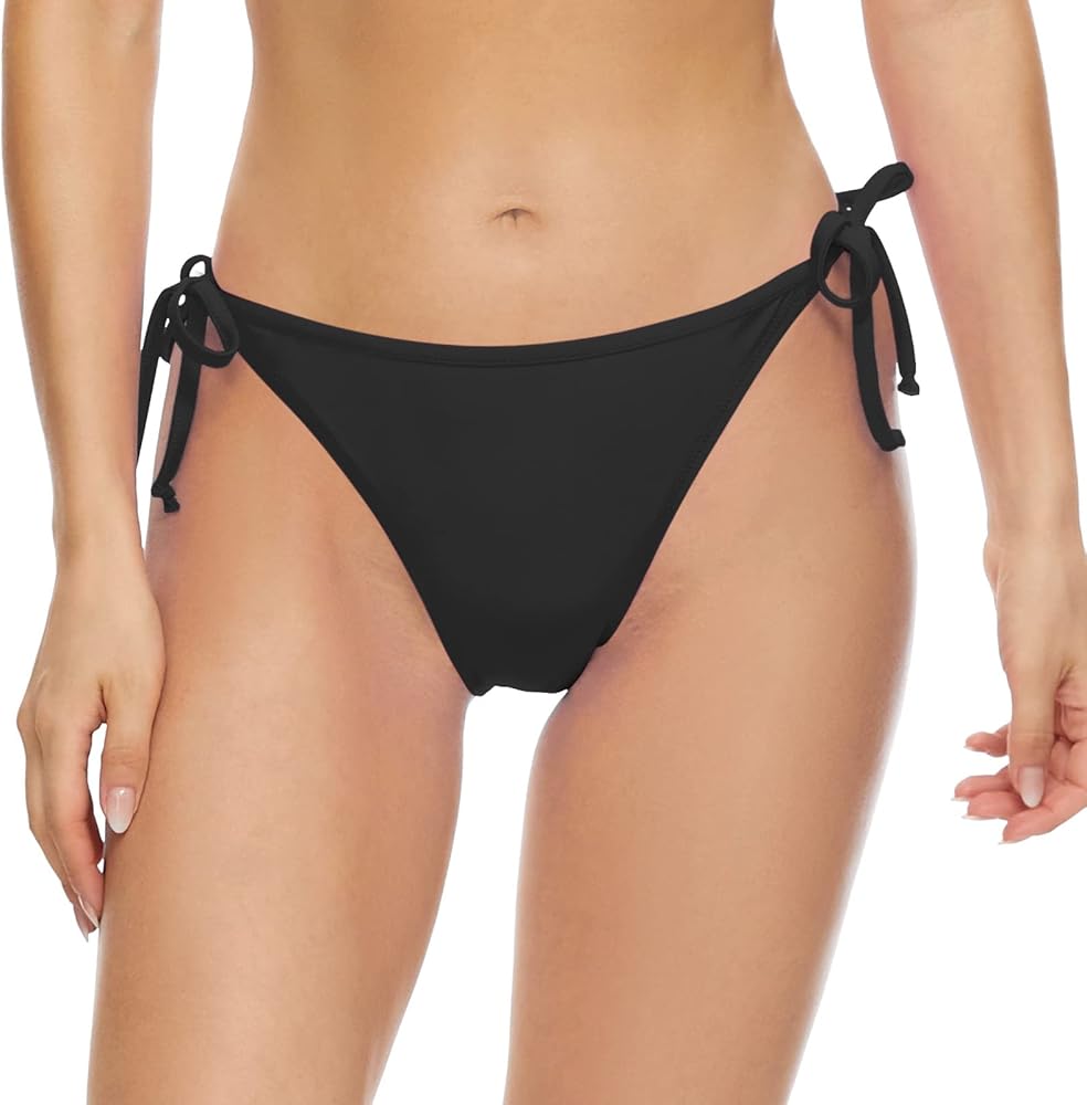 Bellecarrie Women's Cheeky Brazilian Bikini Bottoms Tie Side Swim Bottom