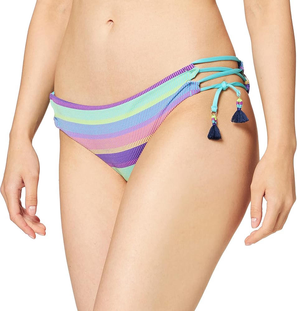 Seafolly Women's Brazilian Loop Side Tie Bikini Bottom Swimsuit