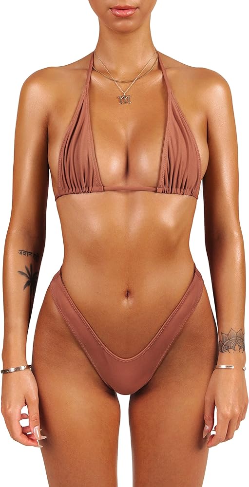 sofsy Bikini Swimsuit Bathing Suit Two Piece Swimwear Tie Top or High Cut Bottoms (Top & Bottoms Sold Separately!)