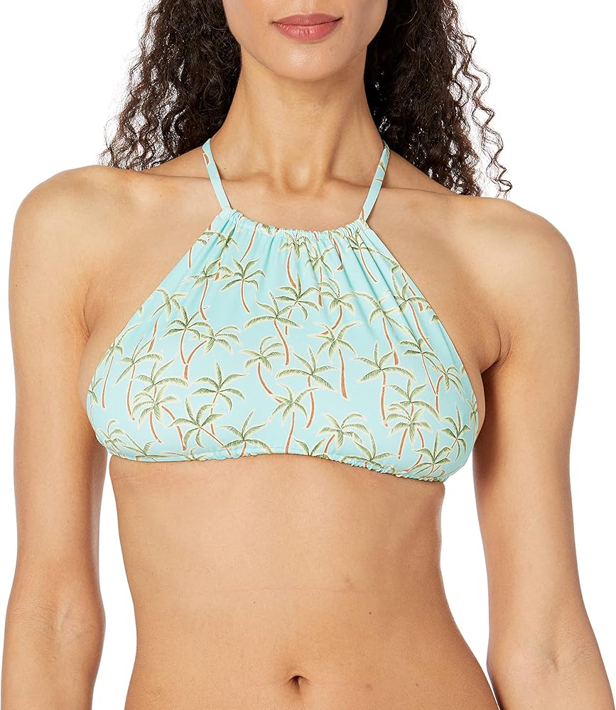 Body Glove Women's Standard Sage High Neck Bikini Top Swimsuit with 2-Way Tie Back