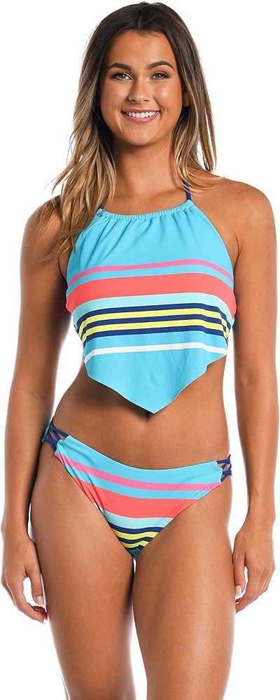 Hobie Women's Standard High Neck Midkini Swimsuit Top