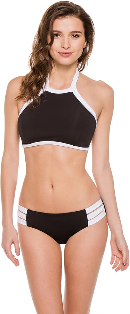 Seafolly Women's Block Party High Neck Halter Bikini Top Swimsuit