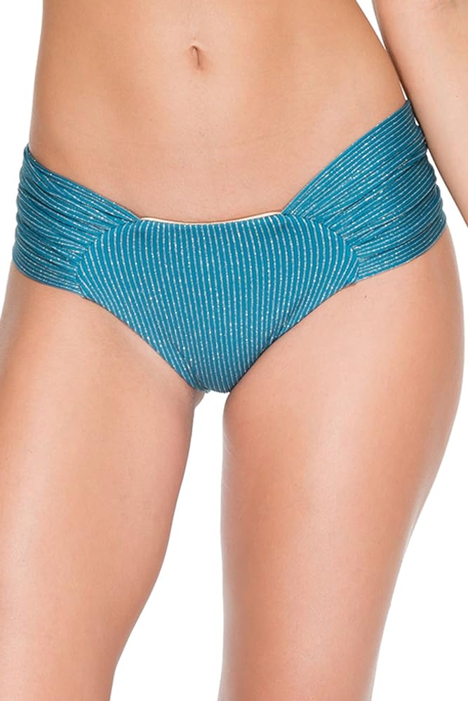 Luli Fama Women's Standard Havana Nights Scrunch Full Ruched Back Bikini Bottom