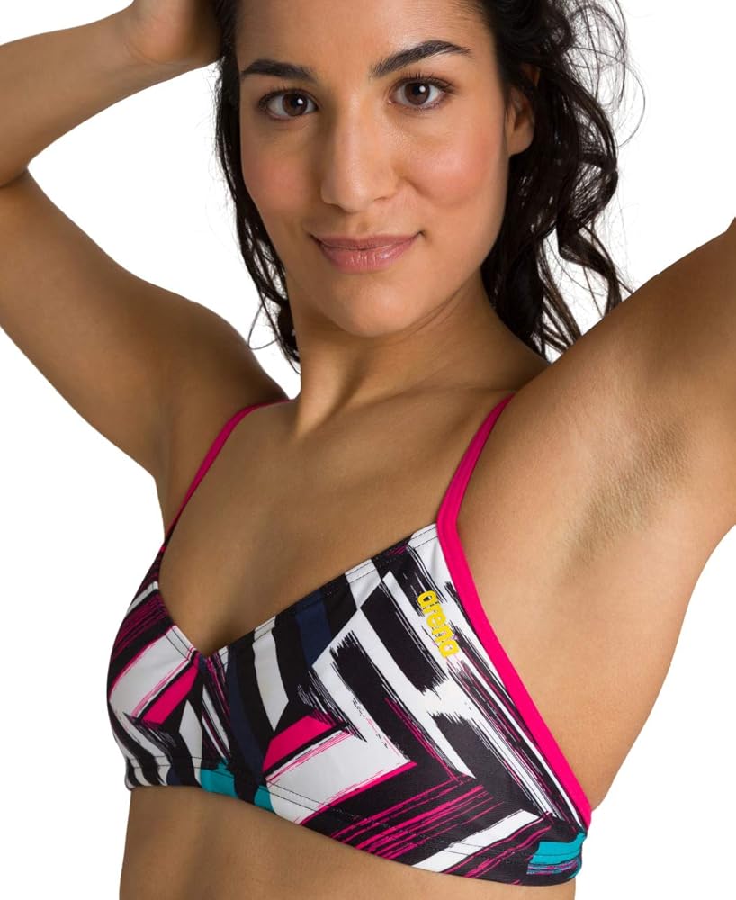 ARENA Women's Rulebreaker Live Bandeau Bikini Athletic Sport Swim Top