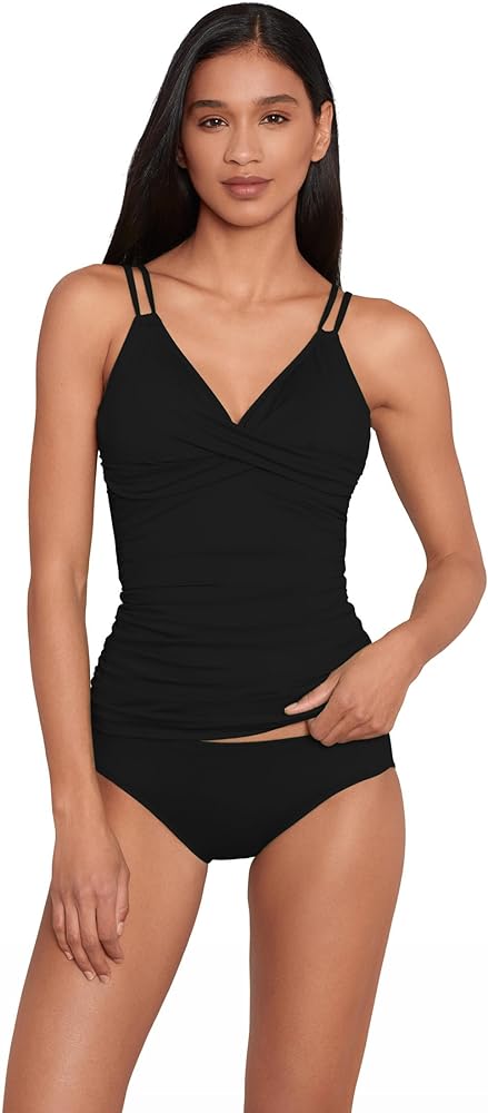 Lauren Ralph Lauren Women's Beach Club Solids Double Strap Twist Underwire Camikini