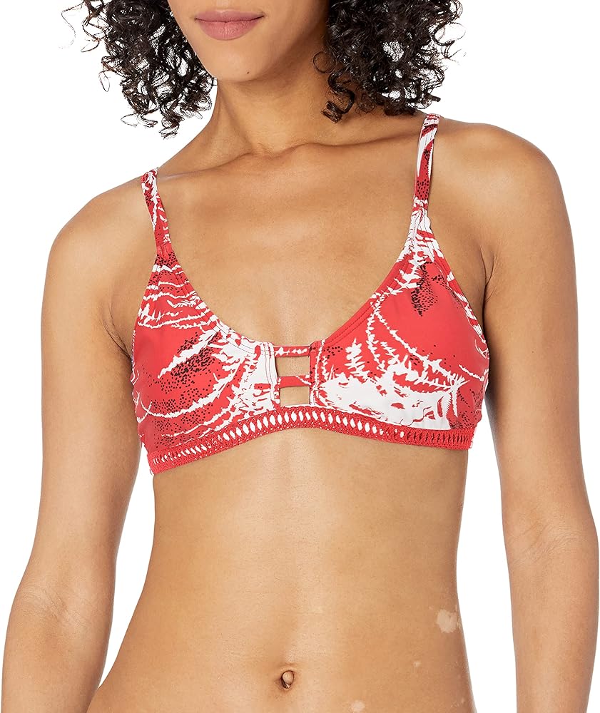 La Blanca Women's Standard Crochet Over-The-Shoulder Bra Bikini Top