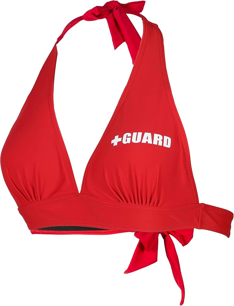 Guard Tie Halter Swimsuit Top Xtra Life Lycra