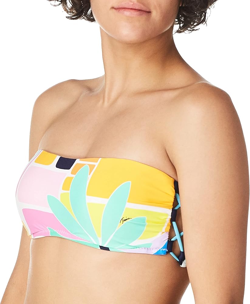 Trina Turk Women's Bandeau Hipster Bikini Swimsuit Top