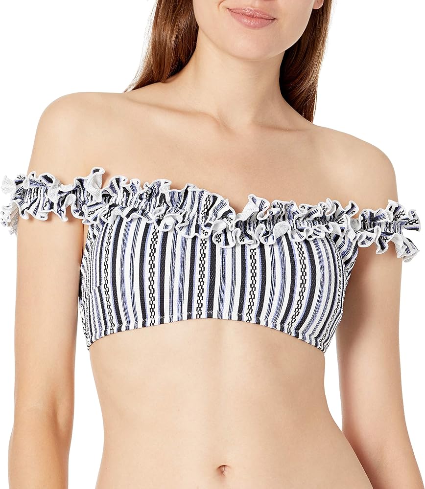 Jessica Simpson Women's Standard Mix & Match Stripe Swimsuit Separates (Top & Bottom)