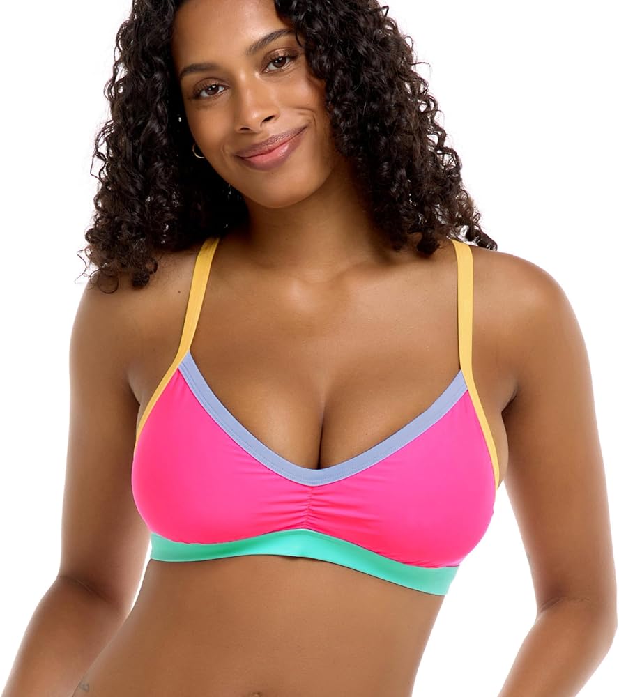 Body Glove Women's Drew D, Dd, E, F Cup Bikini Top Swimsuit with Adjustable 2-Way Back Detail