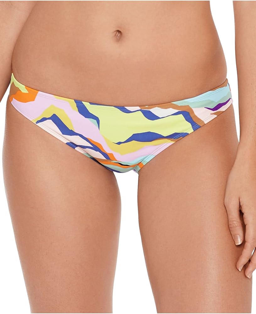 Multi Zebra Juniors' Hipster Bikini Swim Bottom, US X-Large