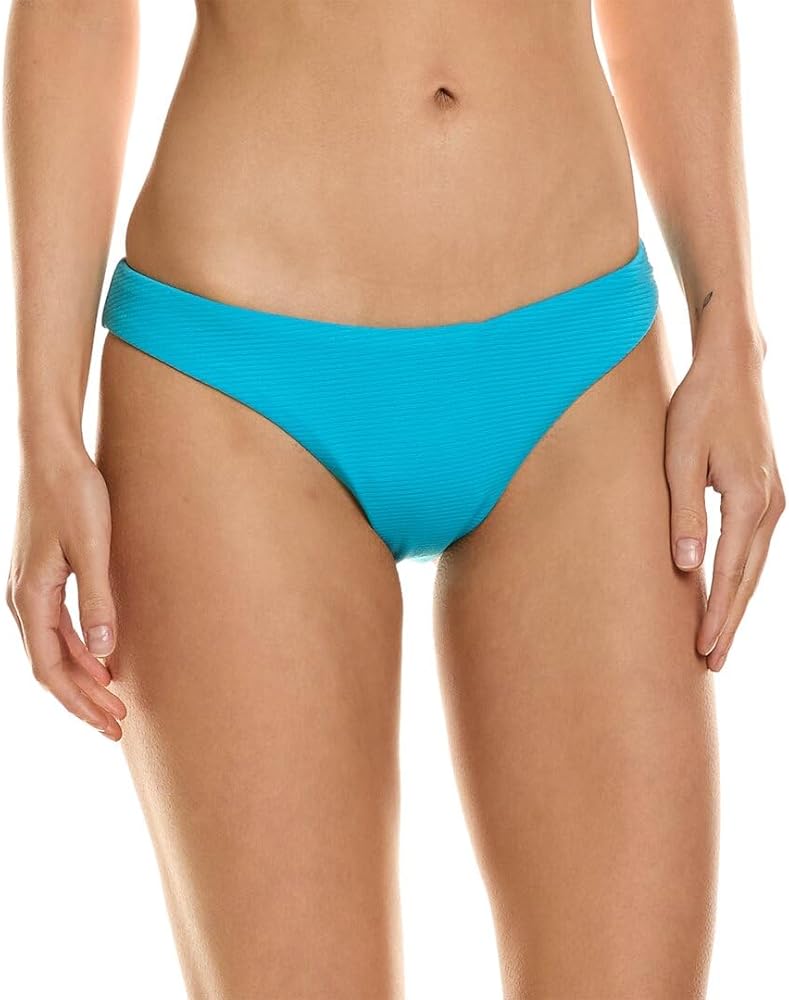 Trina Turk Women's Standard Ripple Rib French Cut Bikini Bottom-Cheeky Coverage, Swimwear Separates