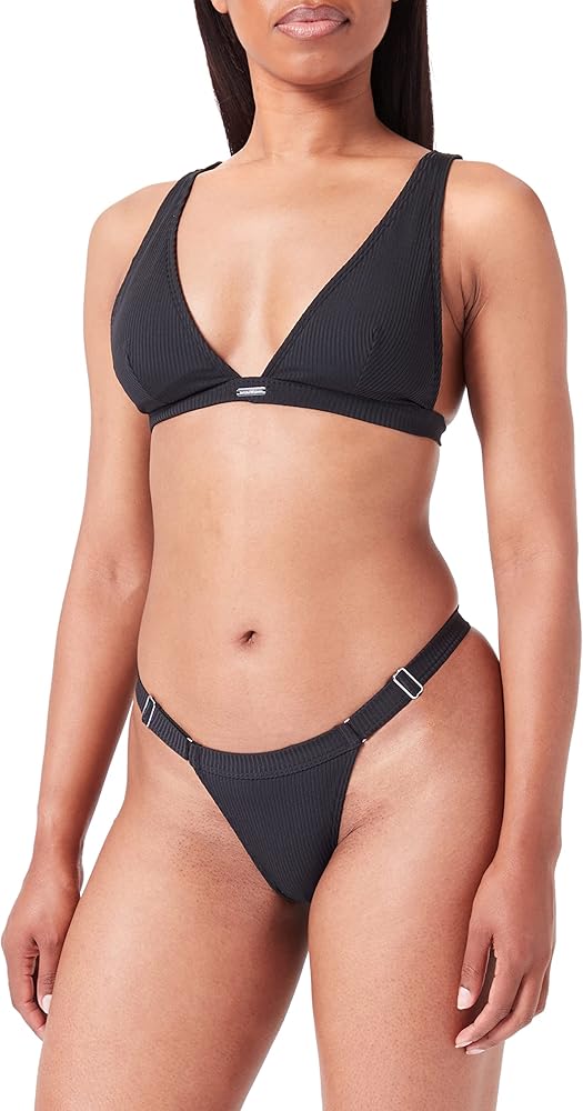 Emporio Armani Women's Standard Ribbed Lycra Sailing Triangle and T-brazilian Bikini