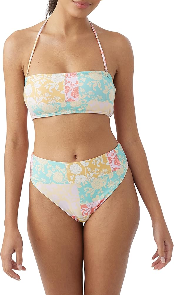 O'NEILL Womens Swim Olivia Dreamland Bandeau Bikini Top Multi Colored