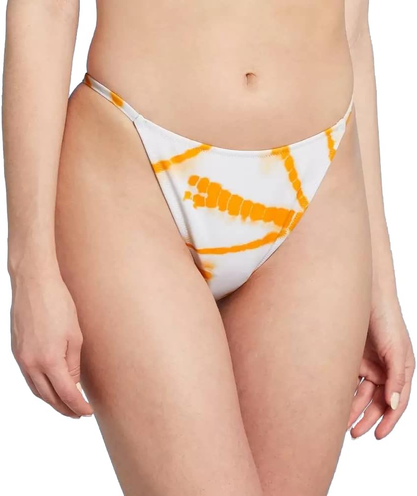 Shade & Shore Women's Strappy Side High Leg Extra Cheeky Bikini Bottom -