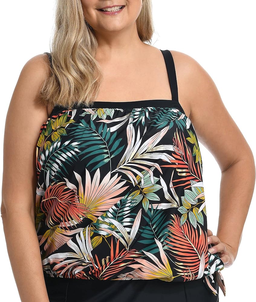 Maxine Of Hollywood Women's Bandeau Tankini Swimsuit Top