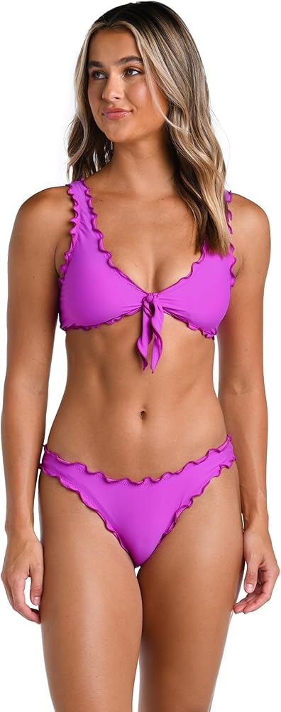 Hobie Women's Ruffle Bralette Bikini Swimsuit Top