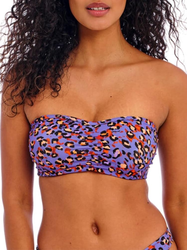 Freya Santiago Nights Bandeau Bikini Top 34DD, Leopard