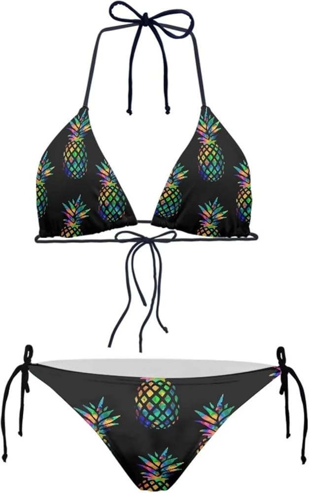 Women Two Piece Bikini Set Sexy Swimwear Halter String Triangle Swimsuits Bathing Suits