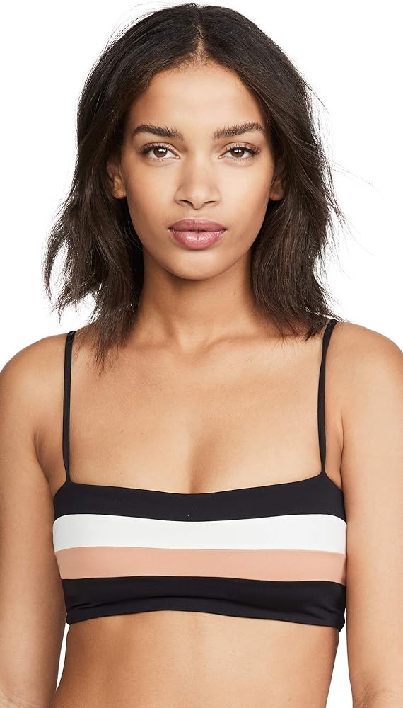 L*Space Rebel Stripe Bikini Top in Colorblock | Size XS