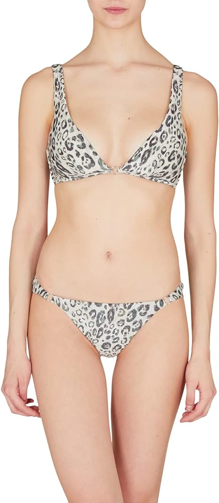 Emporio Armani Women's Standard Lurex Textured Yarn Triangle and Brief Bikini