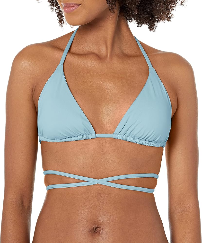 BECCA Women's Standard Rebecca Virtue Color Prism Triangle Bikini Top-Adjustable, Tie Back, Swimwear Separates