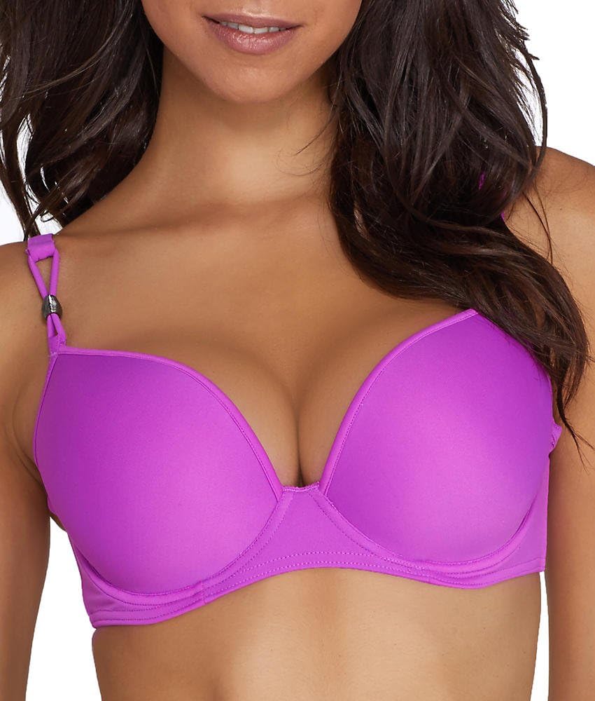 Freya Women's Remix Deco Swim Underwire Plunge Bikini Swim Top AS3284, Ultra Violet, 30D