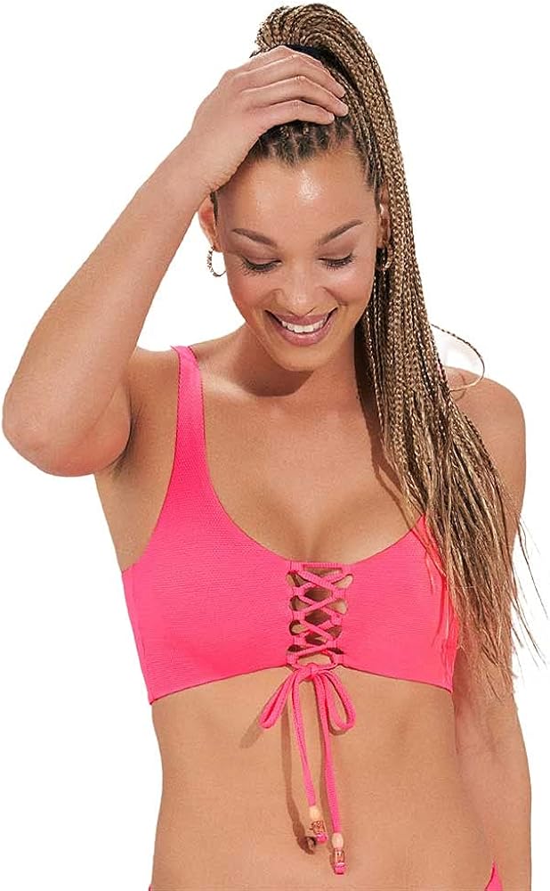 Maaji Women's Standard Lace Up Bralette Top with Removable Soft Cups