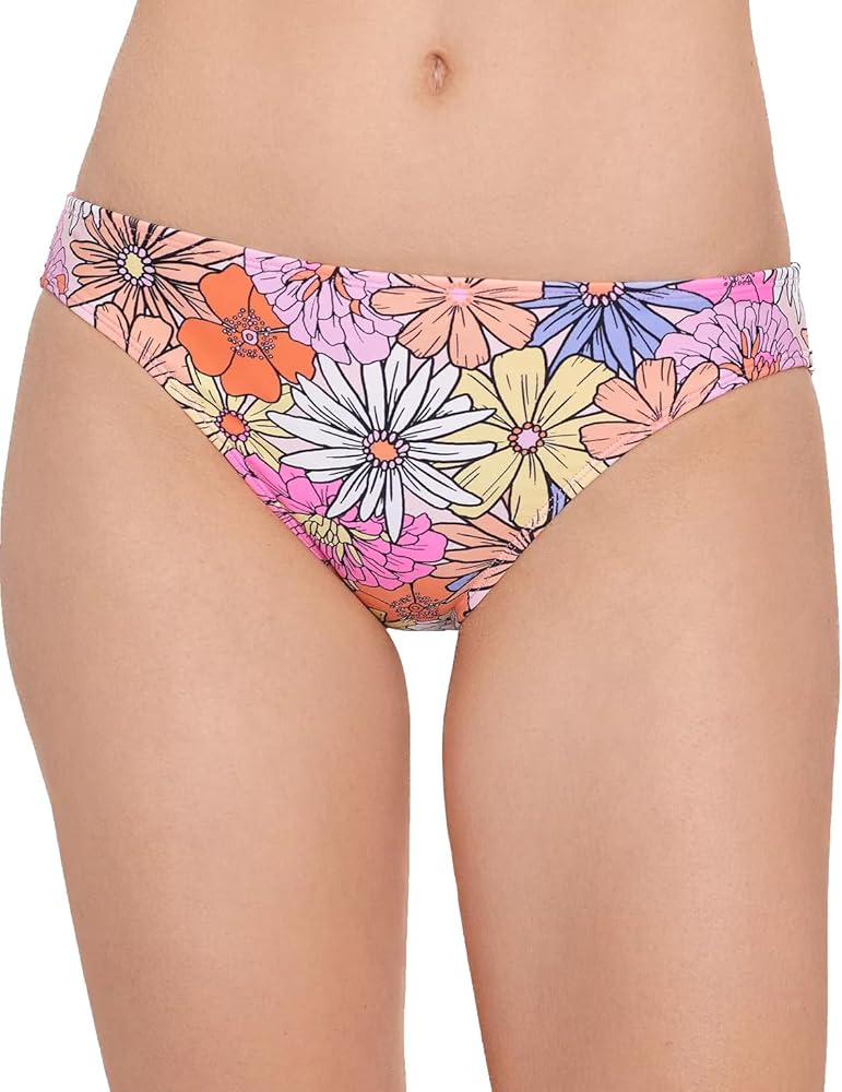 Juniors Floral Printed Hipster Bikini Bottoms