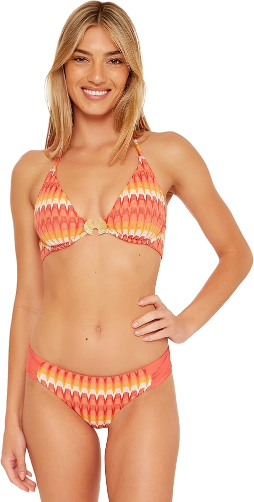 Trina Turk Women's Standard Sunray Underwire Triangle Bikini Top-Adjustable, Tie Back-Swimwear Separates