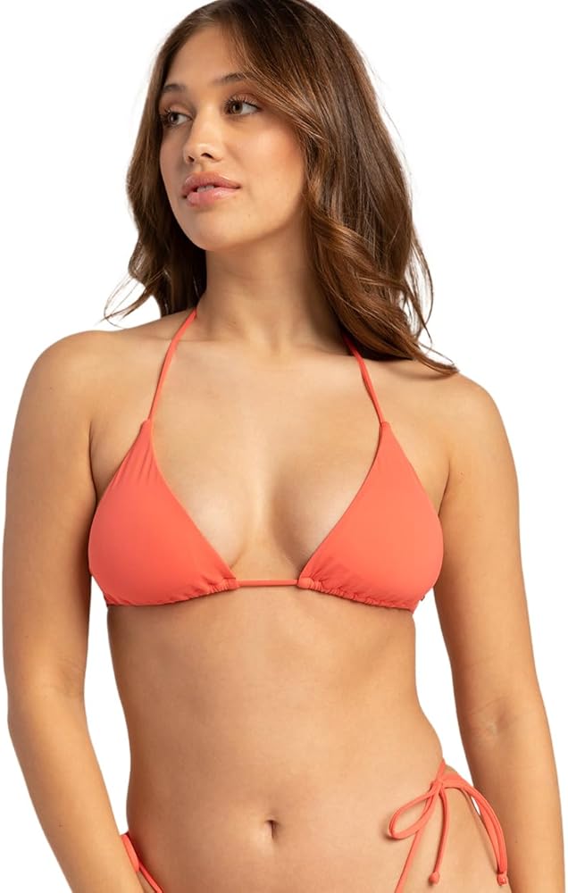 O'NEILL Womens Swim Saltwater Solids Venice Triangle Bikini Top, Dubarry, L