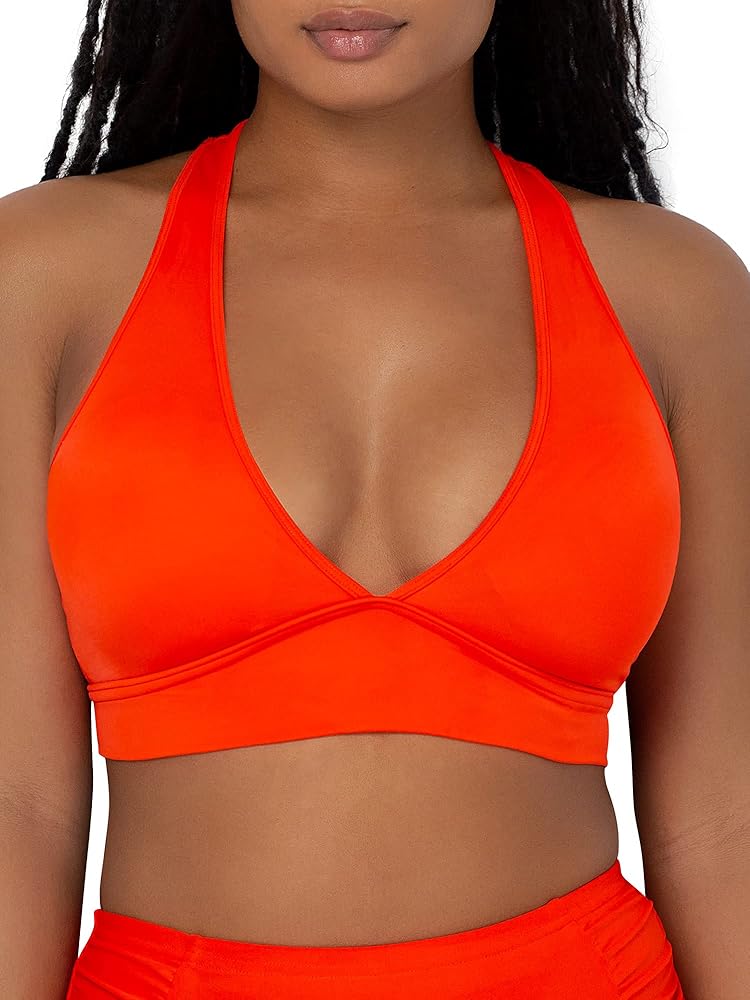 Smart & Sexy Women's Standard Cut-Out Racerback Bikini Top