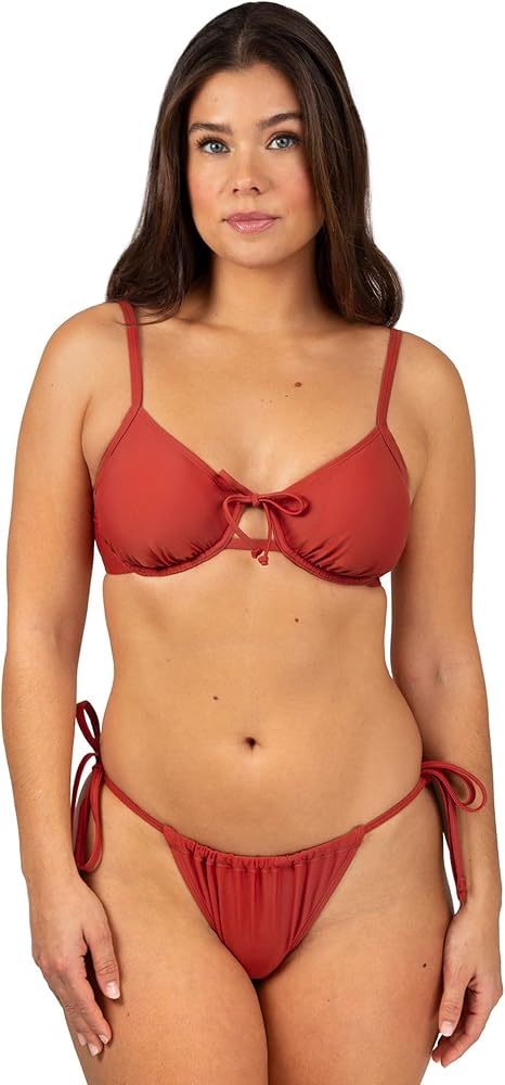 Smart & Sexy Women's Standard Swim Underwire Top String Bikini Set