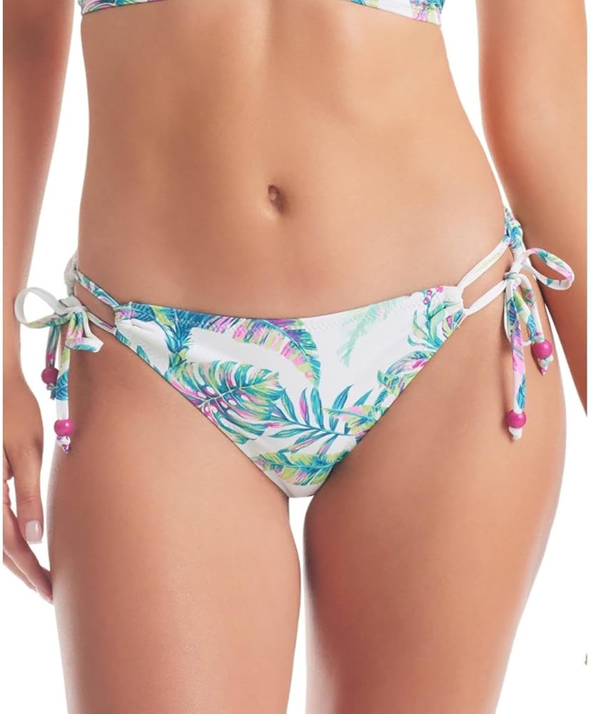 Jessica Simpson Womens Side Tie Printed Swim Bottom Separates