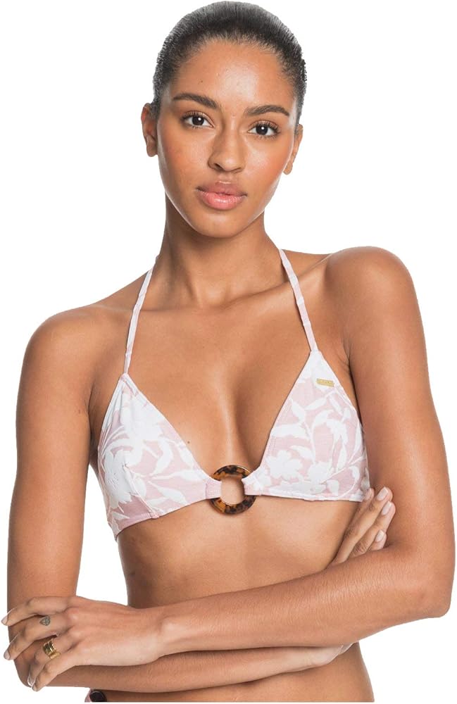 Roxy - Womens Grvy Wv Fix Tri Bikini Top, Size: Small, Color: Ash Rose