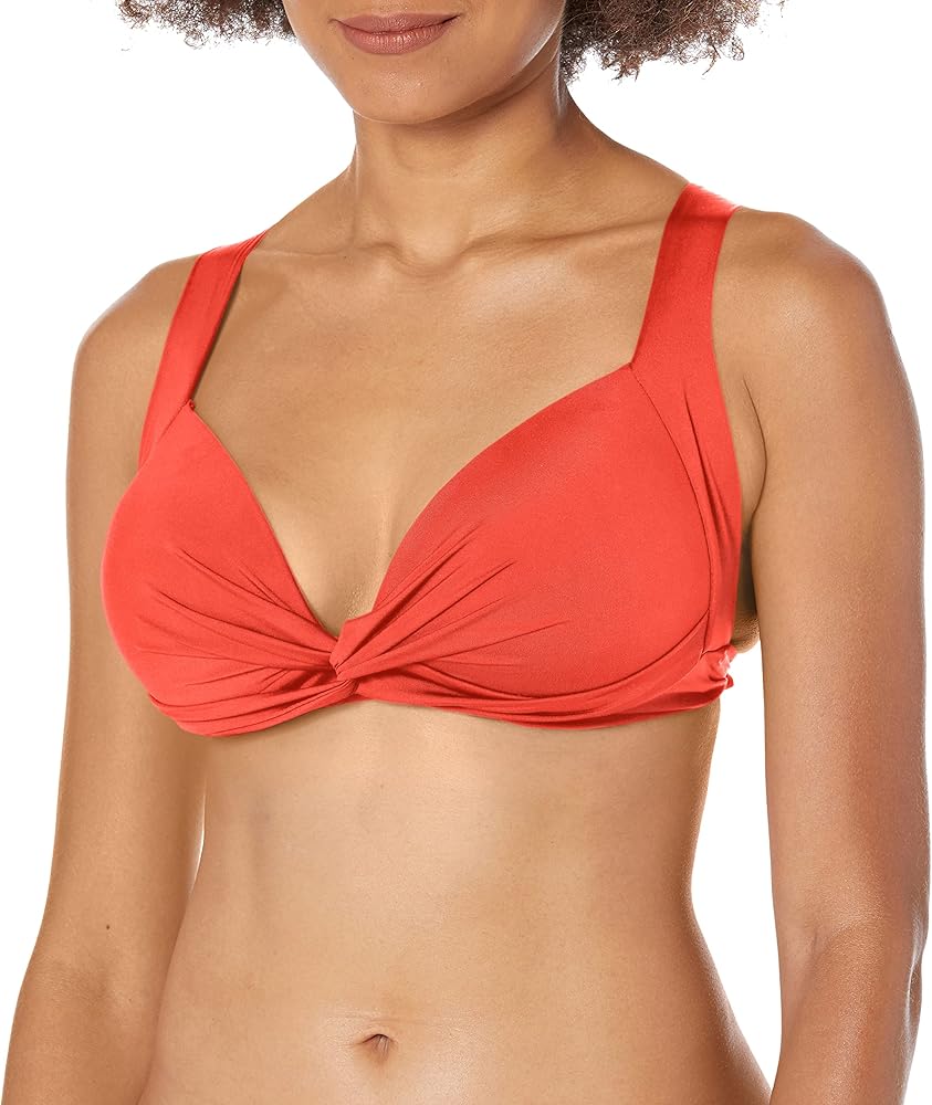 La Blanca Women's Standard Island Goddess Twist Front Crossback Swimsuit Top