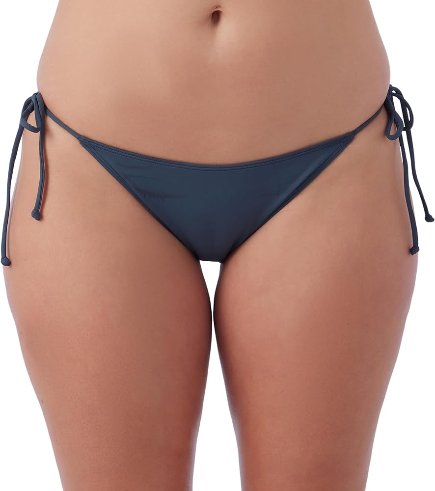 O'Neill Women's Maracas Side Tie Bikini Bottoms - Medium Coverage Women's Bathing Suit Bottom with Side Tie String Detail,Slate 2-XL