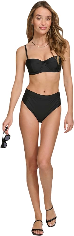 DKNY Women's Standard V-Neck Bikini Top Bathing Suit