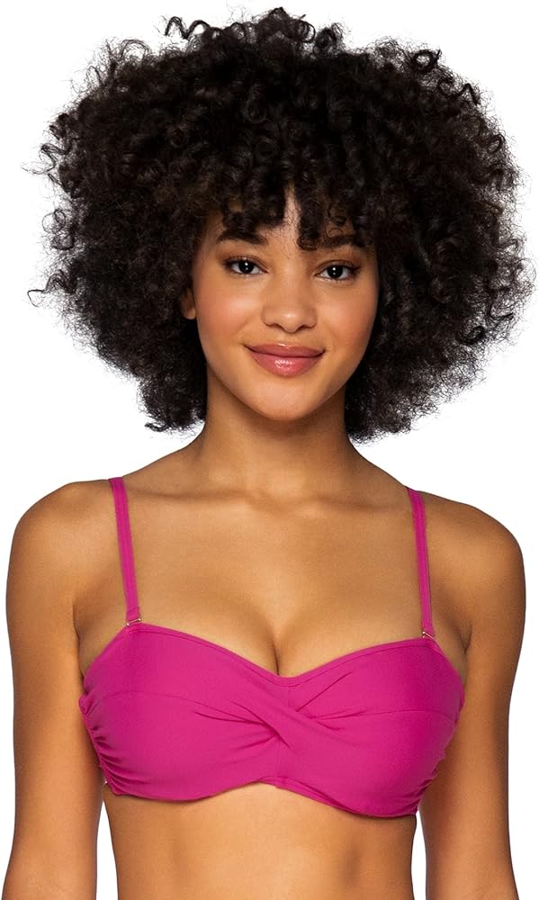 Sunsets Iconic Twist Swim Top, Pitaya, 40E/38F/36G