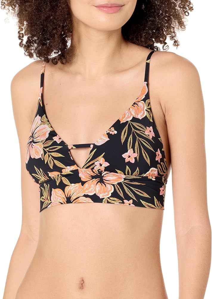 Billabong Women's Standard Hooked on Tropics V Neck Cami Bikini Top