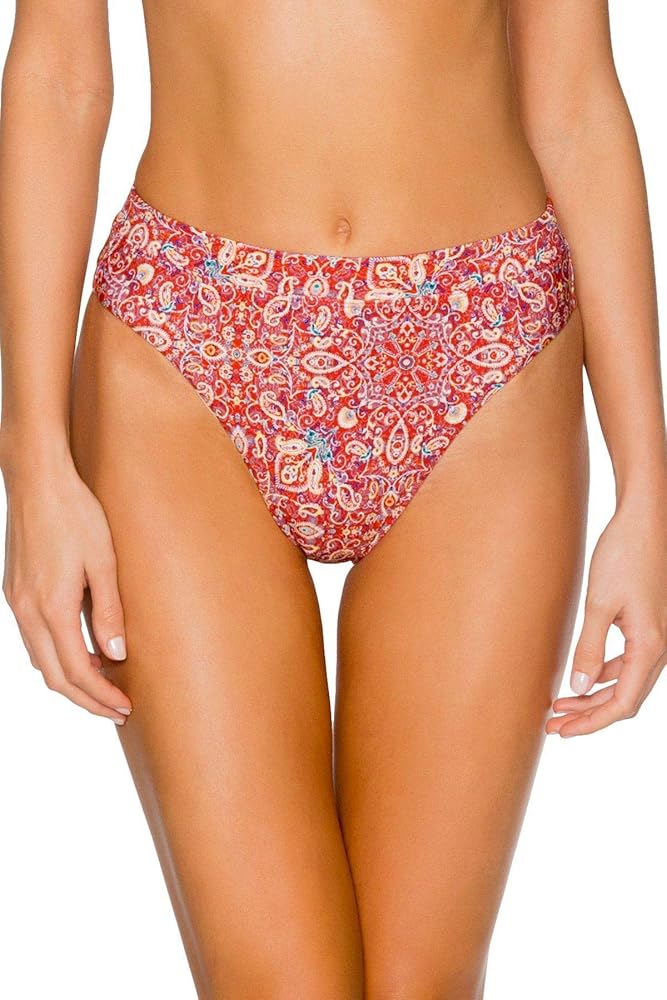 womens Soleil High Waist High Cut Bikini Bottom Swimsuit, ,