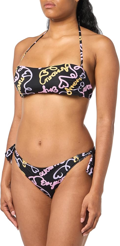 Emporio Armani Women's Standard Band & Bow Brazilian Logomania Bikini Set