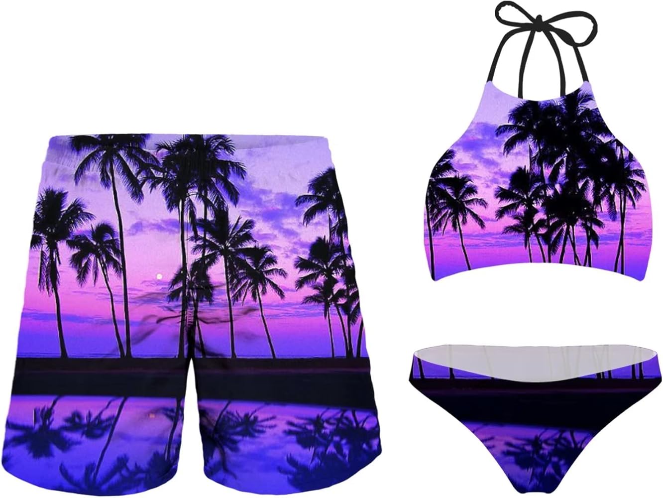 Matching Swimwear for Couples Summer Bathing Suit Women Two Piece Bikini Set